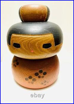 KOKESHI Japanese Doll vintage antique Japan used wood Sanpei Yamanaka G 16.5