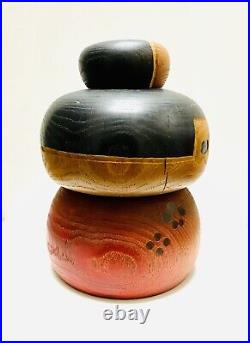 KOKESHI Japanese Doll vintage antique Japan used wood Sanpei Yamanaka G 16.5