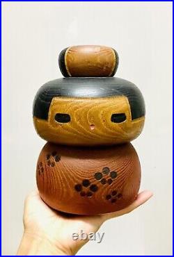 KOKESHI Japanese Doll vintage antique Japan used wood Sanpei Yamanaka G 16.5