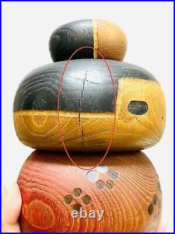 KOKESHI Japanese Doll vintage antique Japan used wood Sanpei Yamanaka G 16.5