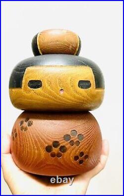 KOKESHI Japanese Doll vintage antique Japan used wood Sanpei Yamanaka G 16.5