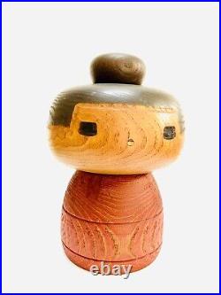 KOKESHI Japanese Doll vintage antique Japan used wood Sanpei Yamanaka dango S