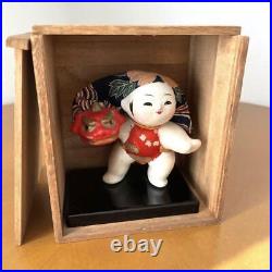 Kaga doll Shishimai style Japanese doll Object Display Antique Vintage 4inch