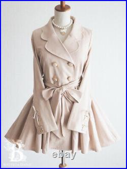 LIZ LISATrench Coat Dress Scalloped Beige Hime Romantic Japan G043