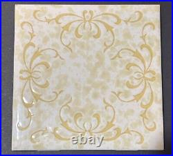 LOT OF 30 FM Japan Ceramic Wall Tile 4x4 White Yellow Glossy VINTAGE