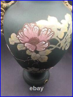 Large Vintage Satsuma Japanese Vase Hand Painted