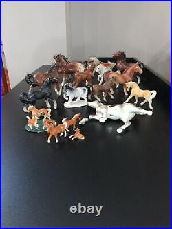 Lot Of 17 Antique Vintage Fine China Horse Figurines