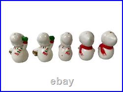 Lot VTG Napco Mini Bone China Christmas Ornament Snowmen, Santa, Mice & More