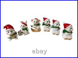 Lot VTG Napco Mini Bone China Christmas Ornament Snowmen, Santa, Mice & More