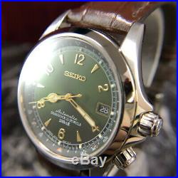 MINT! SEIKO Alpinist Mechanical 6R15-00E0 Green Dial Automatic Men's Watch #173