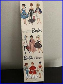 Mattel 1960 Barbie Doll Ponytail # 3 Brunette Blue Eyeliner Ex Condition