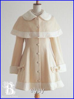 Metamorphose temps de filleCape Wool Coat Cream Lolita Japan F022