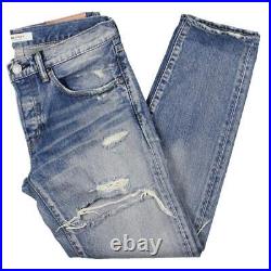 Moussy Vintage Womens Bowie Denim Mid-Rise Destroyed Tapered Leg Jeans BHFO 1840
