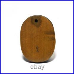 Netsuke Hyottoko Antique Japanese Boxwood vintage Ojime Edo Japan 8353