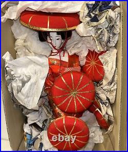 New Vintage Japanese Hat Dance Porcelain Doll Vintage Antique Made In Japan