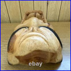 Noh Mask Shishiguchi Japanese Vintage Antique Handmade Wood Carving