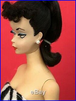 Number 1 Barbie Brunette # 1 ponytail 1959 all original face paint! Tm Box