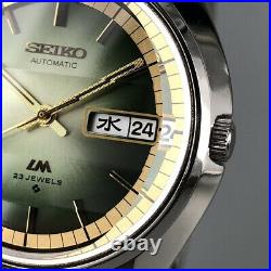 OH serviced, Vintage 1973 SEIKO LORD MATIC WEEKDATER Cut Glass Automatic #606