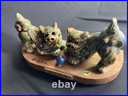 Okinawa folk crafts, Shisa, vintage, pottery, wooden, antique Japan