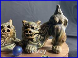 Okinawa folk crafts, Shisa, vintage, pottery, wooden, antique Japan