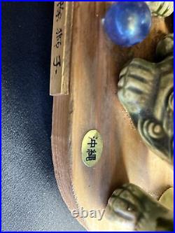 Okinawa folk crafts, Shisa, vintage, pottery, wooden, antique Japan