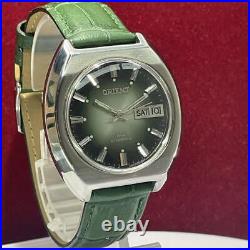 Orient 70s Luxury Automatic Windshield Replaced Vintage Antique Wristwatch Japan