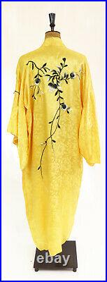 Original Vintage 1920s 1930s 1940s Deco Flapper Embroidered Kimono Robe Gown