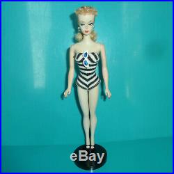Original Vintage 1959 #2 Ponytail Barbie W Tm Stand From #1 Two-pronged Stand