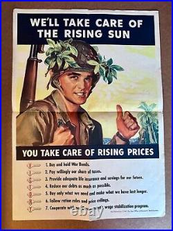 Original Vintage WWII Posters Rising Sun Sullivan Brothers Japan Next! 1943