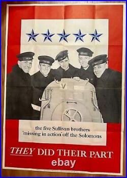 Original Vintage WWII Posters Rising Sun Sullivan Brothers Japan Next! 1943