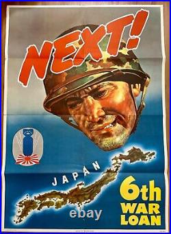 Original Vintage WWII Posters Rising Sun Sullivan Brothers Japan Next! 1943