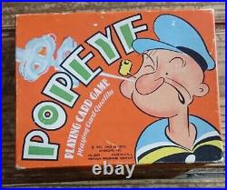 Popeye Playing Card Game Vintage Antique Rare 30s 1937 Toy Portable from Japan