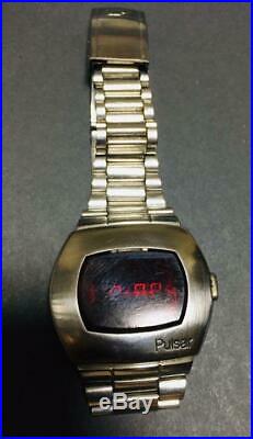Pulsar P2 LED Time Computer Wrist Watch James Bond Vintage Rare 1973 Japan FedEx