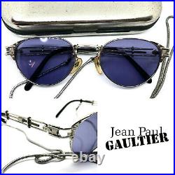 RARE! Jean Paul Gaultier 56-4177 Vintage Sunglasses Eyeglasses / Silver MIGOS