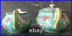 RARE Nippon Royal Moriye Hand Painted Creamer Sugar Set Vintage Antique JAPAN