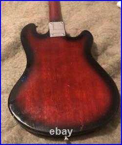 RARE VINTAGE KENT 1960s ELECTRIC LEFTY GUITAR made in Japan Red wood