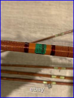RARE Vintage SAKURA Bamboo Fly Fishing Rods In Original Case Lures Antique Japan