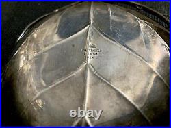 Rare. 998 Silver Vintage Asahi Shoten Japanese Sterling Art Deco Leaf Bowl Dish