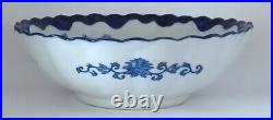 Rare Antique Meiji Blue White Porcelain Bowl with Geisha in Very Good Condition