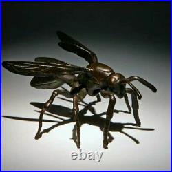 Rare Collectible Antique Japan XIX Century Bronze Mini Figurine Statuette Wasp