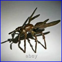 Rare Collectible Antique Japan XIX Century Bronze Mini Figurine Statuette Wasp