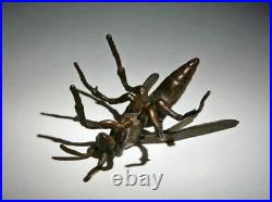 Rare Collectible Antique Japan XIX Century Bronze Mini Figurine Statuette Wasp