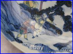 Rare Kyoyaki plate by Takahashi Dohachi 1890-1912 late Meiji handpainted #4131