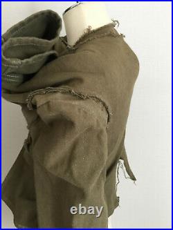 Rare Vintage AD2003 Comme des garcons asymmetrical military Jacket