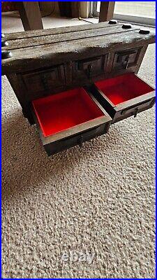 Rare Vintage GN CO Japan 5 Drawer Musical Jewelry Box 14x8 HTF Antique Culture
