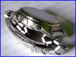 Rare Vintage Seiko 6139-7070 Chronograph Black Automatic Men's Watch Very Good