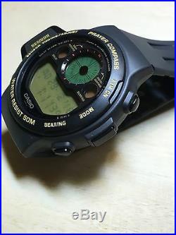 Rare vintage casio CPW-300 Prayer Compass watch Muslims NOS NEW Made In Japan