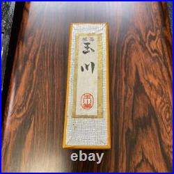 Rectangle Ink Stone Wooden Box Vintage Suzuri Sumi Calligraphy Shodo Shuji Tool