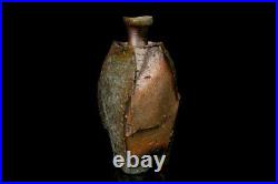 Ryuichi Kakurezaki 14.4 cm Sake Bottle Japanese Bizen Pottery Tokkuri Vintage