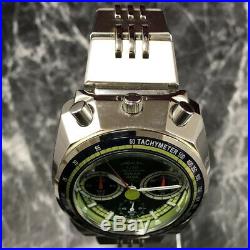 SEIKO ALBA AKA BULLHEAD CHRONOGRAPH V657-6060 GREEN Quartz Men's Watch #135